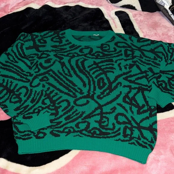 Vintage 90s Abstract Sweater - Picture 2 of 5
